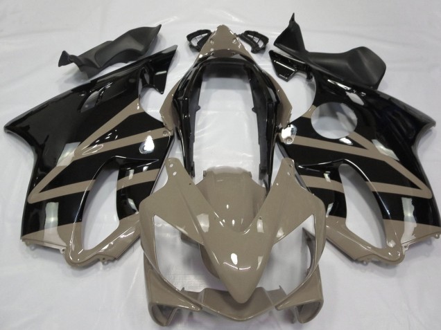 2004-2007 Honda CBR600 F4i Motorcycle Fairings - Taupe Brown Glossy Black UK