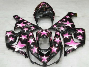 Best 2005-2006 Kawasaki ZX6R Motorcycle Fairings - Black Pink Star UK