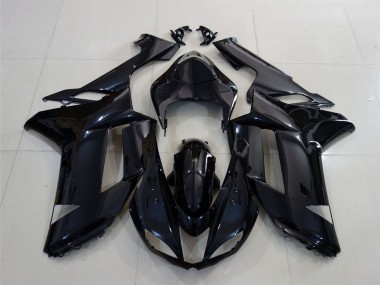 Best 2007-2008 Kawasaki ZX6R Motorcycle Fairing - Glossy Black UK