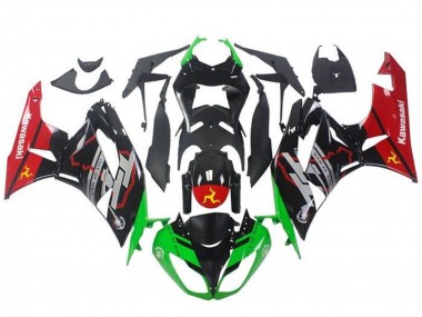Best 2009-2012 Kawasaki ZX6R Motorcycle Fairings - Green Glossy Black Red UK