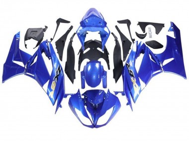 Best 2009-2012 Kawasaki ZX6R Motorcycle Fairings - Blue Black Gold UK
