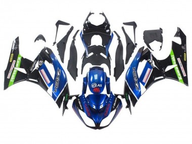 Best 2009-2012 Kawasaki ZX6R Motorcycle Fairings - Blue Glossy Black Red Green UK