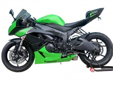 Best 2009-2012 Kawasaki ZX6R Motorcycle Fairings - Green Matte Black UK