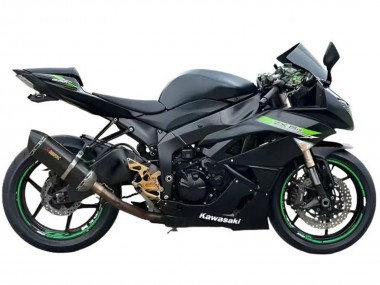 Best 2009-2012 Kawasaki ZX6R Motorcycle Fairings - Matte Black Green UK