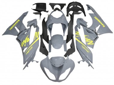 Best 2009-2012 Kawasaki ZX6R Motorcycle Fairings - Nardo Grey Yellow UK