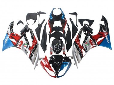 Best 2009-2012 Kawasaki ZX6R Motorcycle Fairings - Blue Red Glossy Black Silver UK