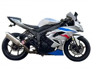 Best 2009-2012 Kawasaki ZX6R Motorcycle Fairings - White Blue Red Black UK