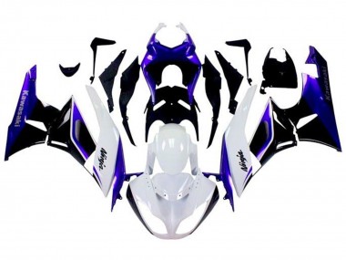 Best 2009-2012 Kawasaki ZX6R Motorcycle Fairings - Blue White Black UK