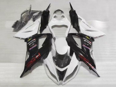 Best 2013-2018 Kawasaki ZX6R Motorcycle Fairings - White Black Red RSS UK