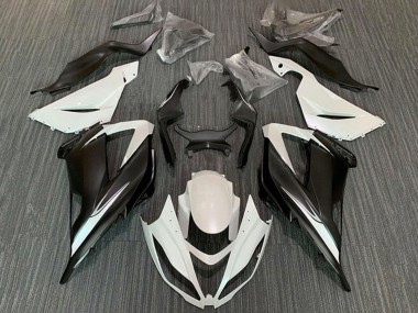 Best 2013-2018 Kawasaki ZX6R Motorcycle Fairing Kits - White Matte Black UK