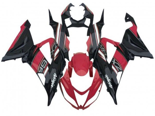 2013-2018 Kawasaki ZX6R Motorcycle Fairings - Red Black White UK