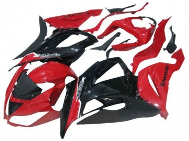 Best 2013-2018 Kawasaki ZX6R Motorcycle Fairing - Red Glossy Black UK