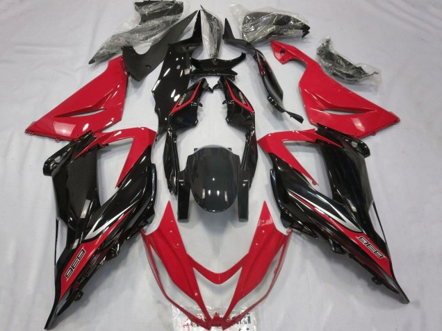 2013-2018 Kawasaki ZX6R Motorcycle Fairings - Red Glossy Black UK