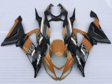 Best 2013-2018 Kawasaki ZX6R Motorcycle Fairings - Orange Black White UK