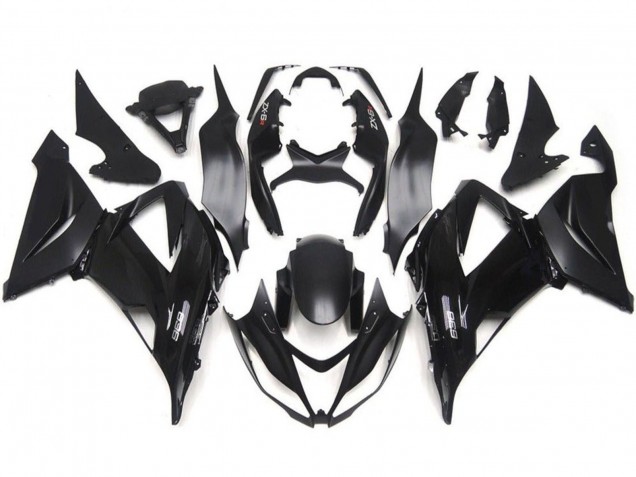 2013-2018 Kawasaki ZX6R Motorcycle Fairing Kits - Glossy Black Matte Black UK
