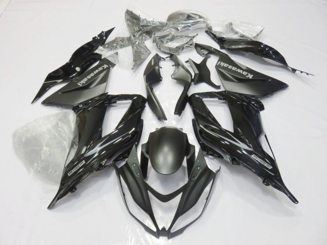 2013-2018 Kawasaki ZX6R Motorcycle Fairings - Glossy Black Matte Black UK