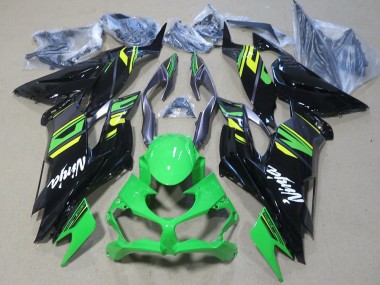 Best 2019-2022 Kawasaki ZX6R Motorcycle Fairings - Green Yellow Glossy Black UK