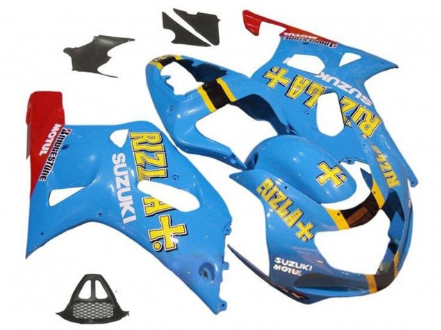 2000-2002 Suzuki GSXR1000 Motorcycle Fairings - Blue Yellow Red Rizla UK