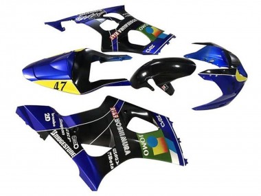 Best 2003-2004 Suzuki GSXR 1000 Motorcycle Fairings - Blue Yellow Black JOMO UK
