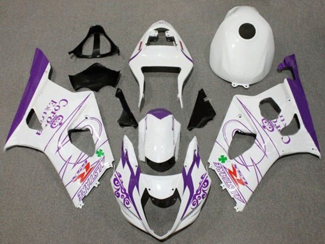 2003-2004 Suzuki GSXR 1000 Motorcycle Fairings - White Purple Corona Alstare UK