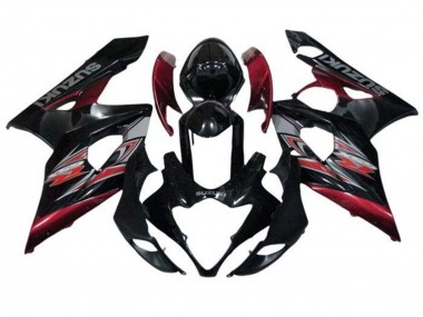 Best 2005-2006 Suzuki GSXR 1000 Motorcycle Fairings - Glossy Black Red Silver UK
