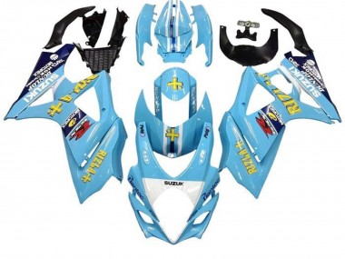 Best 2005-2006 Suzuki GSXR 1000 Motorcycle Fairings - Light Blue Yellow Black Rizla UK