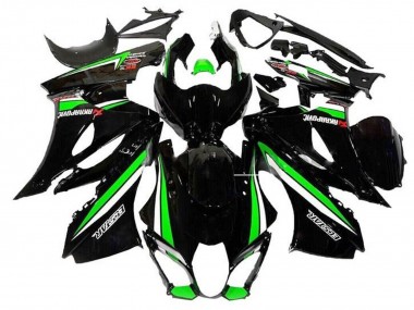Best 2017-2024 Suzuki GSXR1000 Motorcycle Fairings - Black Green White Stripe UK