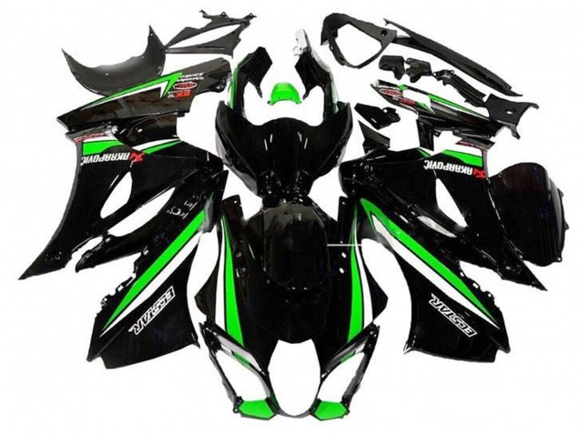 2017-2024 Suzuki GSXR1000 Motorcycle Fairings - Black Green White Stripe UK