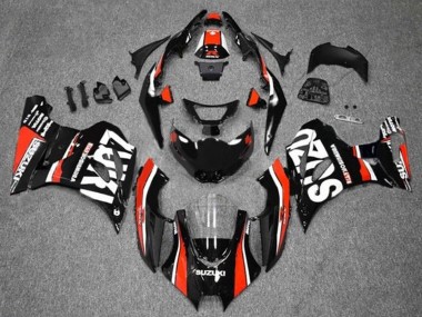 Best 2017-2024 Suzuki GSXR1000 Motorcycle Fairings - Black Red White Stripe UK