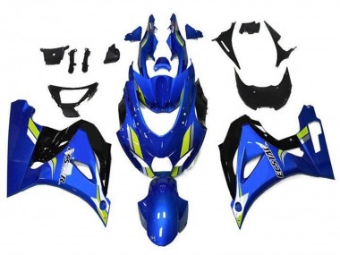 Best 2017-2024 Suzuki GSXR1000 Motorcycle Fairings - Blue Green Black Ecstar UK