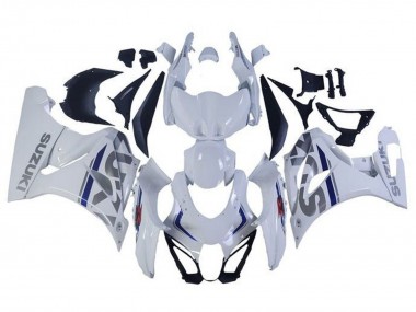 Best 2017-2024 Suzuki GSXR1000 Motorcycle Fairings - White Silver Blue UK