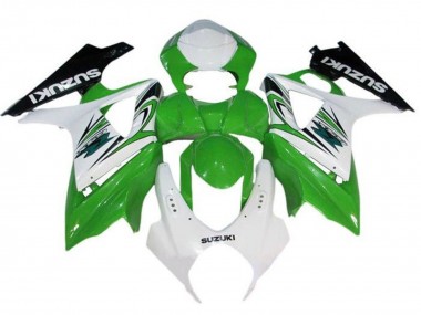 Best 2007-2008 Suzuki GSXR 1000 Motorcycle Fairing - White Green Black UK