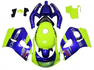 Best 1996-2000 Suzuki GSXR 600 / GSXR 750 Motorcycle Fairings - Blue Yellow UK