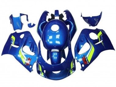 Best 1996-2000 Suzuki GSXR 600 / GSXR 750 Motorcycle Fairings - Blue Yellow White UK