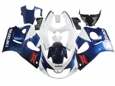 Best 1996-2000 Suzuki GSXR 600 / GSXR 750 Motorcycle Fairings - White Blue Red UK