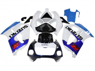 Best 1996-2000 Suzuki GSXR 600 / GSXR 750 Motorcycle Fairings - White Triple Blue Black Red UK