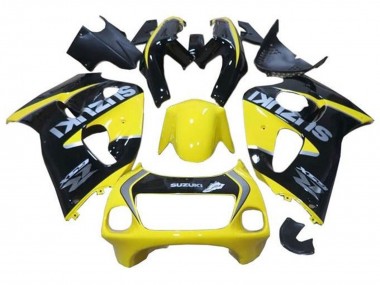 Best 1996-2000 Suzuki GSXR 600 / GSXR 750 Motorcycle Fairings - Yellow Black Silver UK