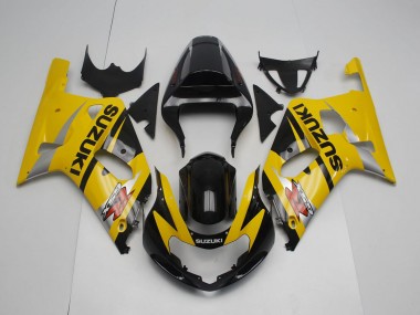 Best 2001-2003 Suzuki GSXR 600 / GSXR 750 Motorcycle Fairing - Yellow Silver Glossy Black UK
