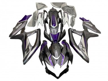 Best 2008-2010 Suzuki GSXR 600 / GSXR 750 Motorcycle Fairings - Silver Grey Purple UK