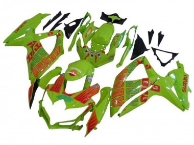 Best 2008-2010 Suzuki GSXR 600 / GSXR 750 Motorcycle Fairings - Green Orange Rossi UK