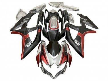 Best 2008-2010 Suzuki GSXR 600 / GSXR 750 Motorcycle Fairings - Silver Red Matte Black UK
