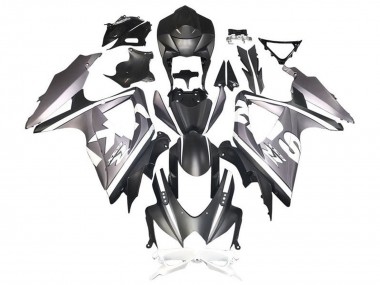 Best 2008-2010 Suzuki GSXR 600 / GSXR 750 Motorcycle Fairings - Silver White Matte Black UK