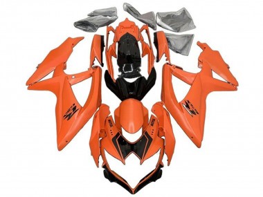 Best 2008-2010 Suzuki GSXR 600 / GSXR 750 Motorcycle Fairings - Orange Glossy Black UK