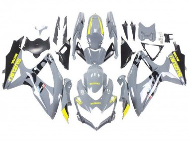 Best 2008-2010 Suzuki GSXR 600 / GSXR 750 Motorcycle Fairings - Nardo Grey Yellow Black UK