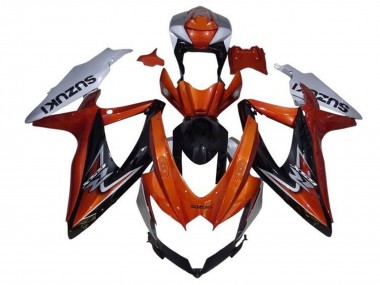 Best 2008-2010 Suzuki GSXR 600 / GSXR 750 Motorcycle Fairing - Silver Orange Glossy Black UK