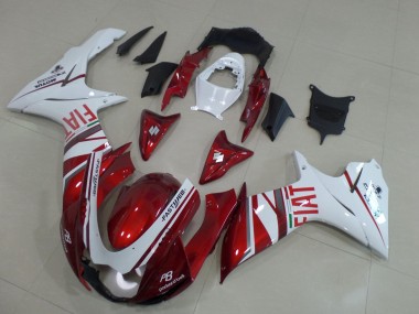 Best 2011-2024 Suzuki GSXR 600 / GSXR 750 Motorcycle Fairings - Candy Red White Fiat UK