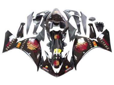 Best 2009-2011 Yamaha YZF 1000 R1 Motorcycle Fairings - Glossy Black Red Yellow Sheltes UK