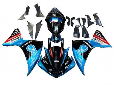 Best 2009-2011 Yamaha YZF 1000 R1 Motorcycle Fairings - Black Light Blue Red Petronas UK