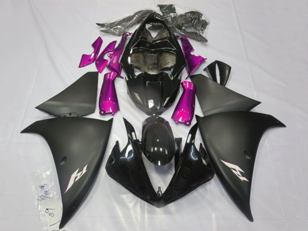 2009-2011 Yamaha YZF 1000 R1 Motorcycle Fairings - Glossy Black Matte Black Pink UK