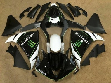 Best 2009-2011 Yamaha YZF 1000 R1 Motorcycle Fairings - White Black Green Monster Energy UK